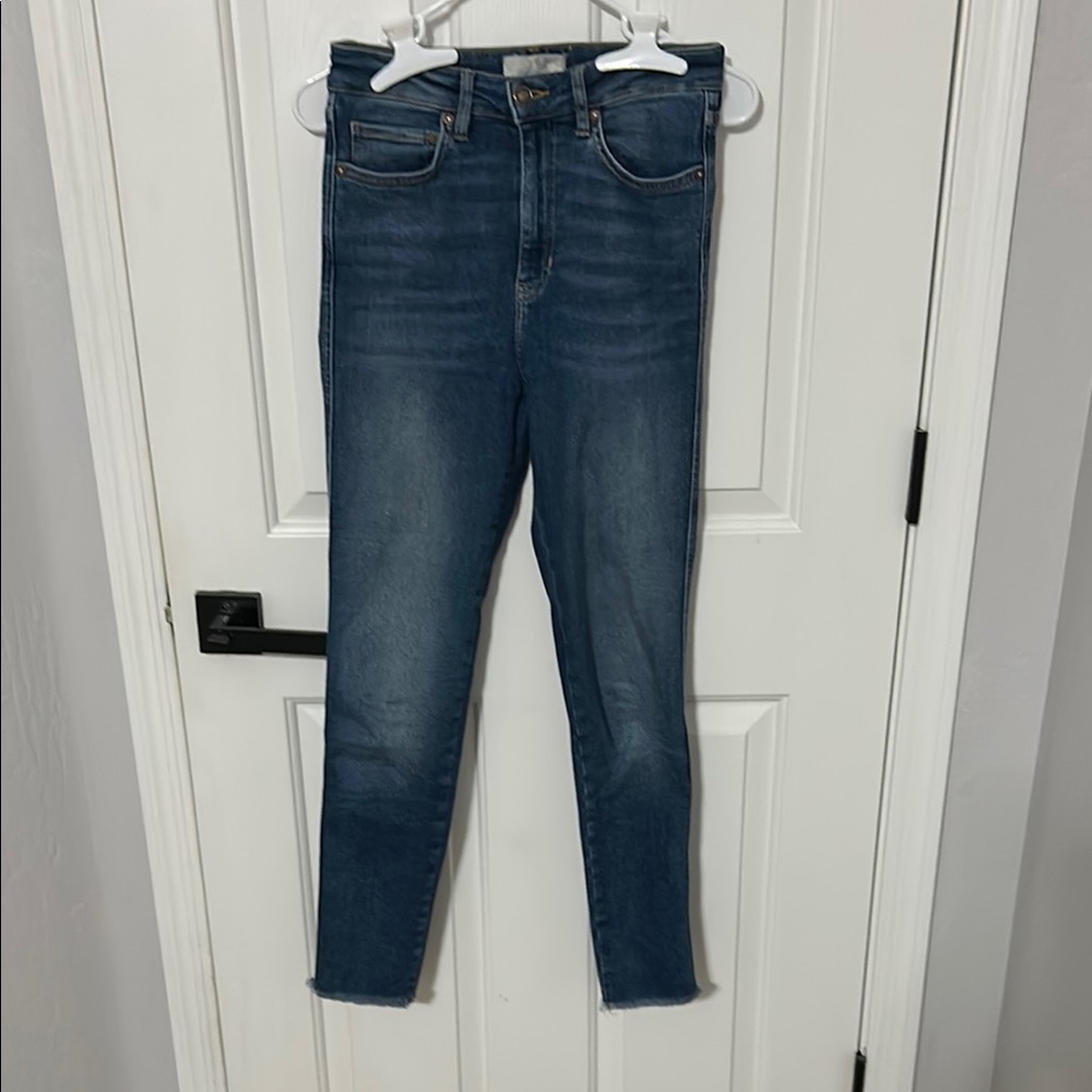 We The Free Blue Skinny Jeans with Subtle Fading